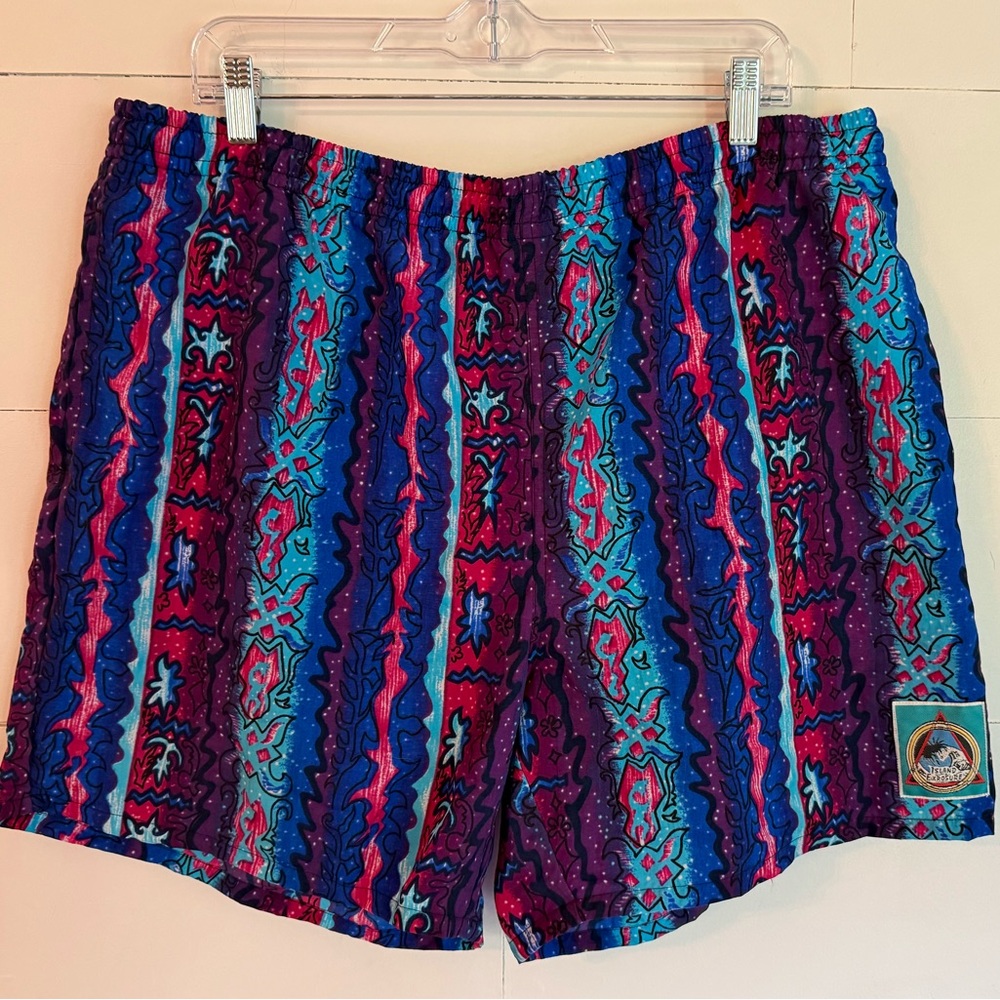 Men’s Island Exposure Vibrant Multicolor Swim Trunks Size XL